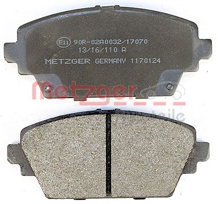 METZGER 1170124 Bremsbelagsatz, Scheibenbremse